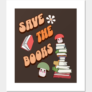 Book Lovers Save The Books Quote Posters and Art